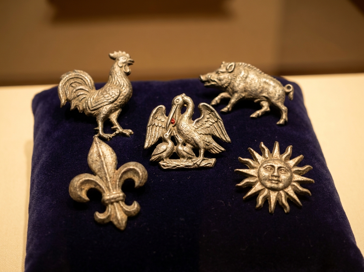 Symbolik der Tiermotive und Herrschaftszeichen