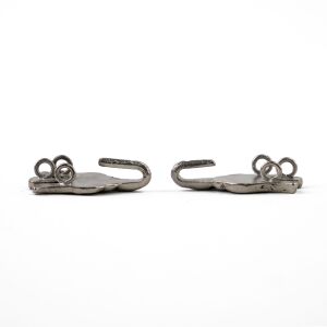 Kalvbindningskrok-set Viking Hugin Munin silverpläterad