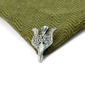 Kalvbindningskrok-set Viking Hugin Munin silverpläterad