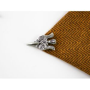 Kalvbindningskrok-set Viking Hugin Munin silverpläterad
