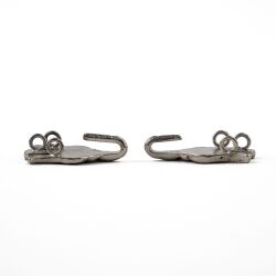 Kalvbindningskrok-set Viking Hugin Munin silverpläterad