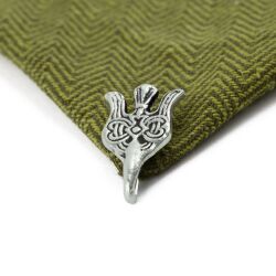 Kalvbindningskrok-set Viking Hugin Munin silverpläterad