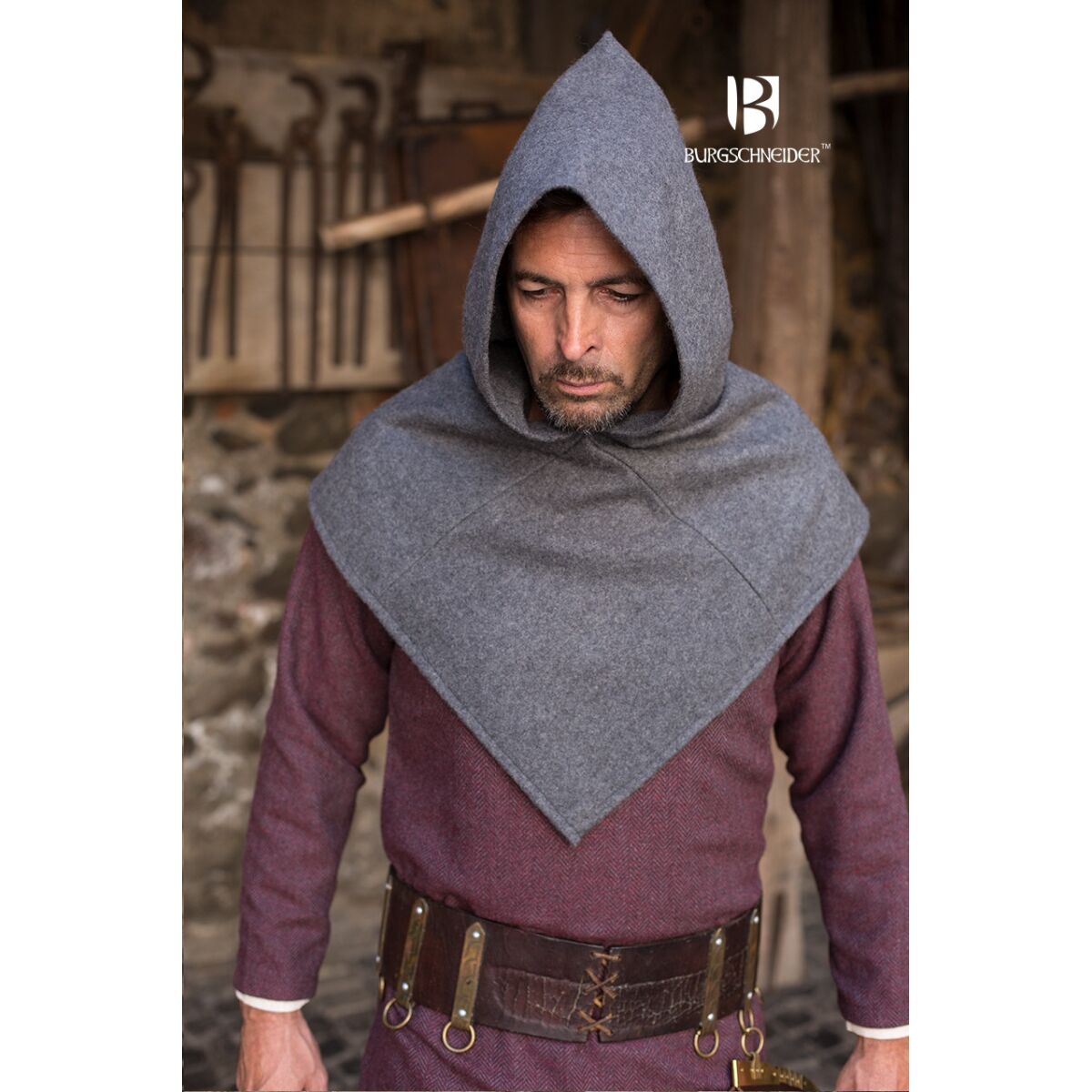 Skjoldehamn Wool Gugel Bjorn olika färger grå L/XL