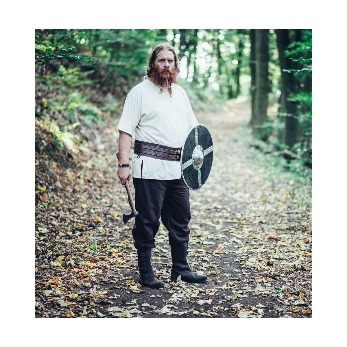 Robust vikingabälte "Sif" mörkbrunt 140cm