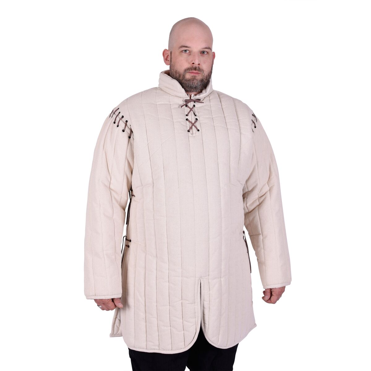 Lång gambeson med avtagbara ärmar, storlek XL