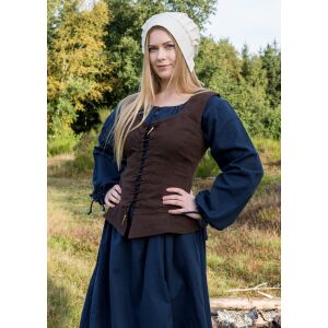 Medeltida korsage / livstycke väst Tilda, brun