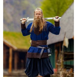 Viking tunika ull "Roland" mörkblå