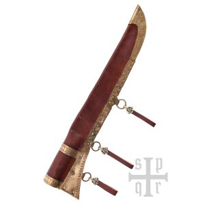 Vikingsax av Damaskus-stål med handtag av...