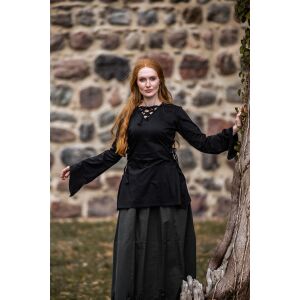 Snörningstopp "Lea" med huva svart