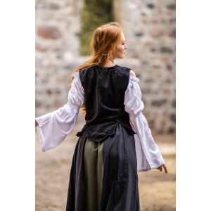 Svart "Odette" väst med livstycke