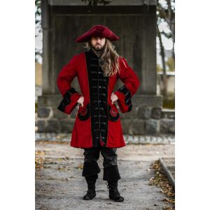 Piratrock röd/svart "Jack"