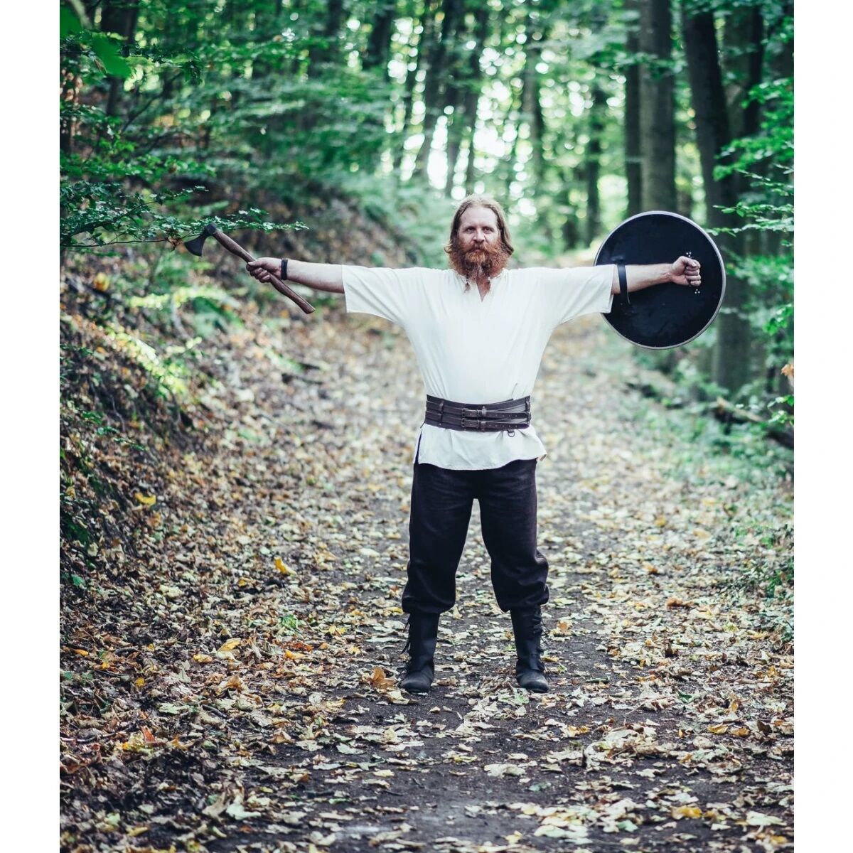 Rustika byxor i ull brun "Harald" L