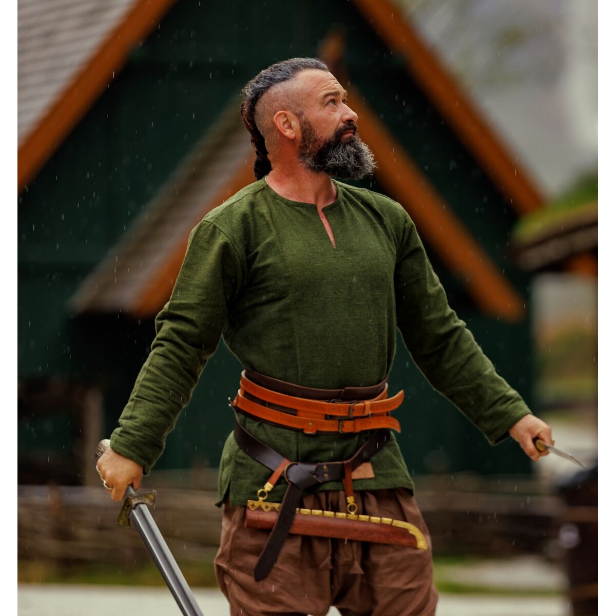 Viking tunika grön "Ivar" XXXL