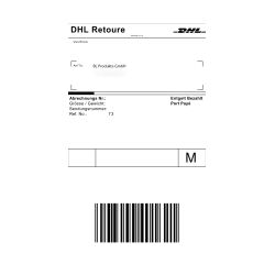 DHL returetikett DE nationell upp till 31,5 kg