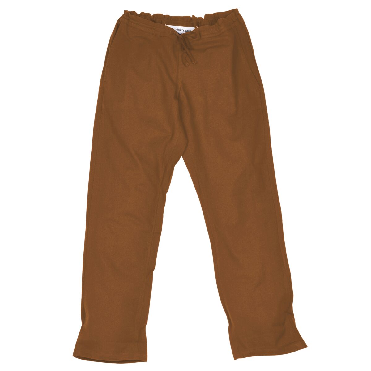 Enkla medeltidsbyxor, beige-bruna "Hagen" M