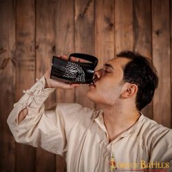 Hornmugg i vikingastil ölmugg Fenrir ca 600ml