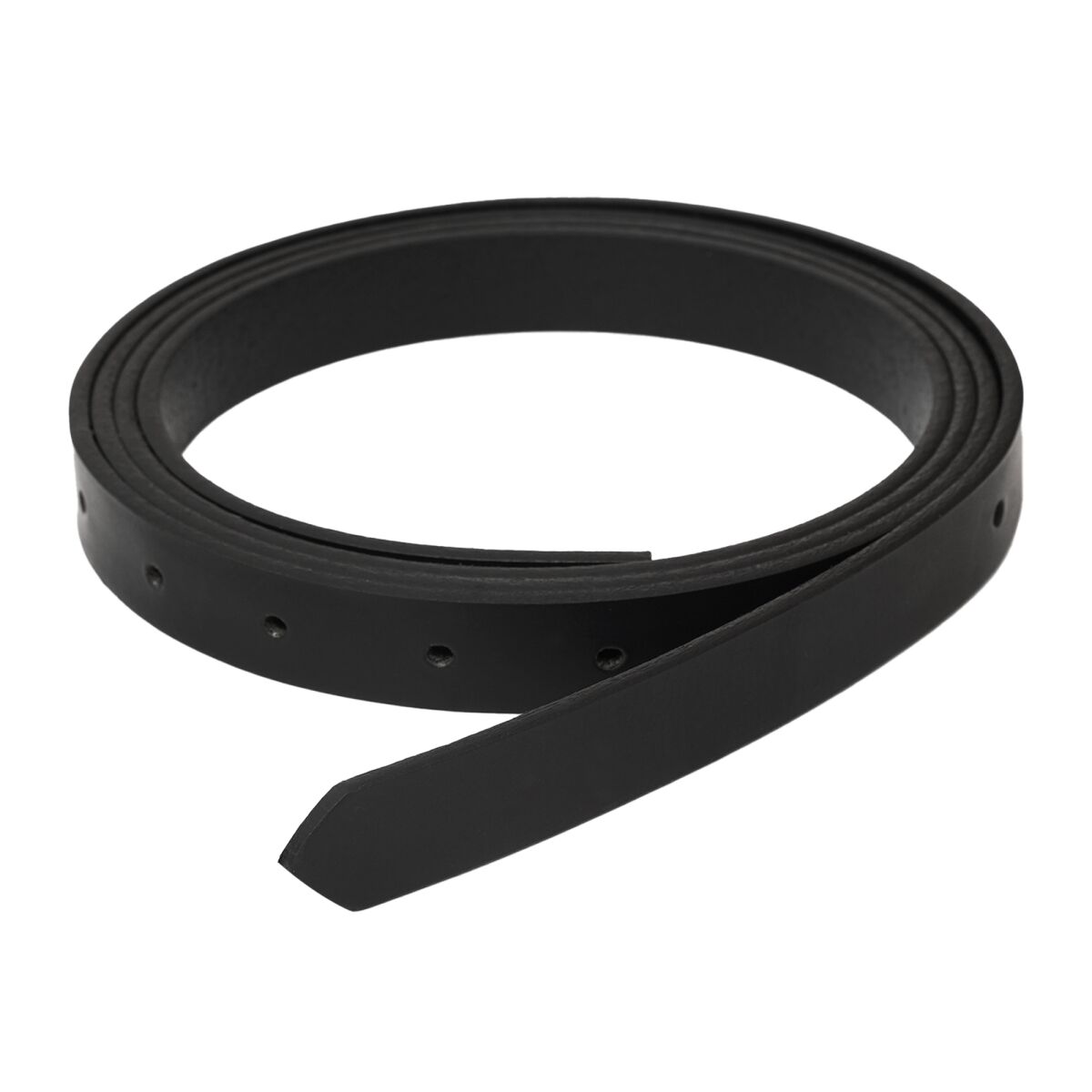 Handgjort enkelt DIY läderbälte 1,9 cm brett - Svart, 170cm
