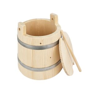 Träkärl, koniskt 2 l med lock