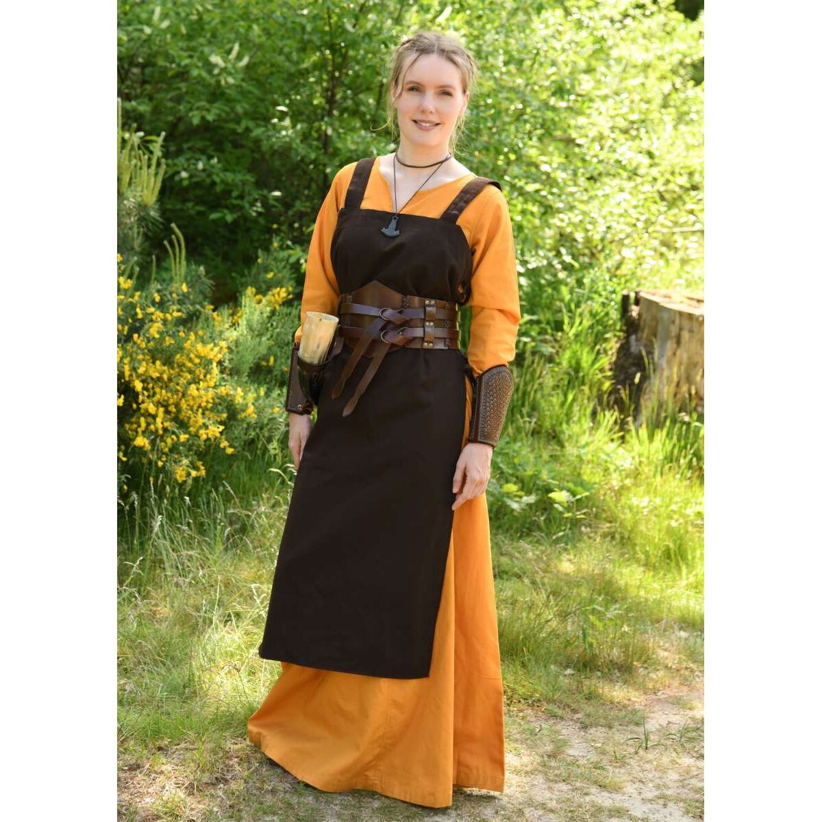 Wikinger Überkleid Tinna, braun XXL