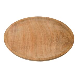 Medeltida trätallrik av hårt trä, ca 23 cm i diameter, B-vara
