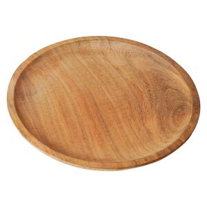 Medeltida trätallrik av hårt trä, ca 23 cm i diameter, B-vara