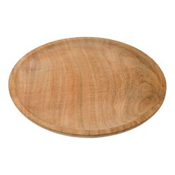 Medeltida trätallrik av hårt trä, ca 23 cm i diameter, B-vara