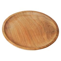 Medeltida trätallrik av hårt trä, ca 23 cm i diameter, B-vara