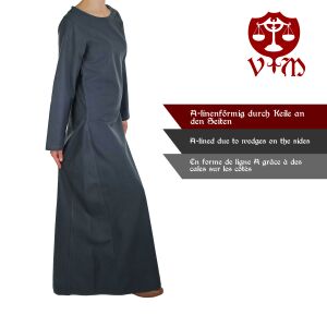 Klassisk medeltidsklänning eller underklänning, blå ”Amalie” XXXL, B-vara