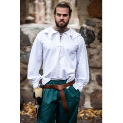 Vit skjorta med rund krage ”Athos” M, B-vara
