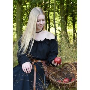 Market medeltidsblus eller piratblus Carmen svart